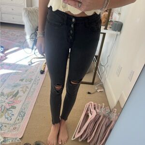 Judy Blue Black High Rise Distressed Jeans